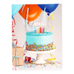 Пакет подарочный "Праздник" 18*24*7 см, ручки-шнурок, 4 цвета микс