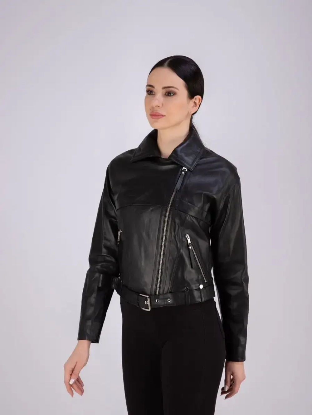 Кожаная куртка весна из натуральной кожи