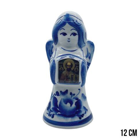 Фигурка Ангел с иконой Н.У. гжель