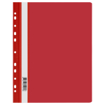 Папка-скоросшиватель с перфорацией А4, 120мкм, красная с прозр. верхом