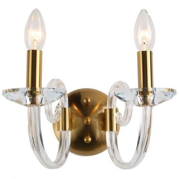 Светильник настенный 2*Е14 1050/03/02W бронза Glass Stilfort