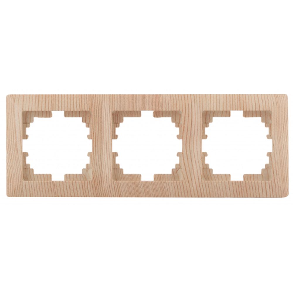 Рамка для розеток и выключателей Intro Solo 4-503-11 на 3 поста, СУ, Solo, сосна