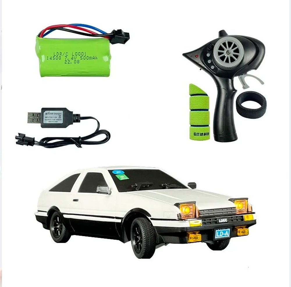 Радиоуправляемая машина для дрифта шоссейные колеса LD RC масштаб 1:18 2WD 2.4G AE86 - 1801-W-A86 , модель без гироскопа