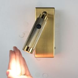 Бра Chelsom Wall Led Knurl Brass By Imperiumloft