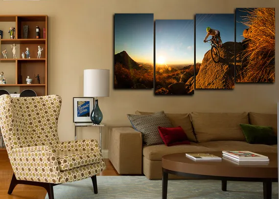 Модульная картина "Горный байк"