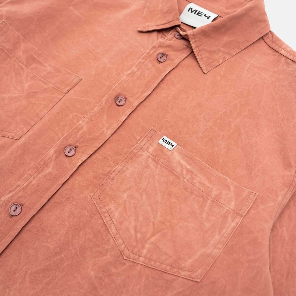 Рубашка Меч SS24 Lightweight Washed Imperial Red красная