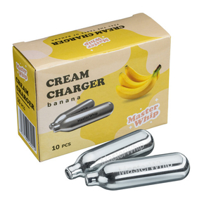 Баллончики для сифона для взбивания сливок (N2O) 10 шт/уп. вкус банана MasterWhip /1/36/