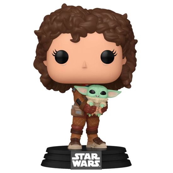 Фигурка Funko POP! Bobble Star Wars Mandalorian S9 Peli Motto w/Grogu (665) 76552 / Фигурка по мотивам сериала "Мандалорец", Пелли Мотто