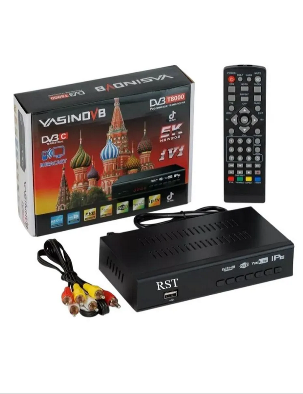 Цифровая ТВ приставка RST R9 DVB T8000 T2/C/Miracast