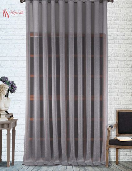 XL-Плотный тюль-сетка Грик (Графит)