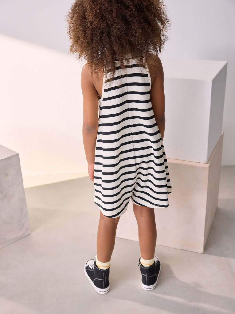 Комбинезон летний для девочки Next AG5-753, Черный, Белый