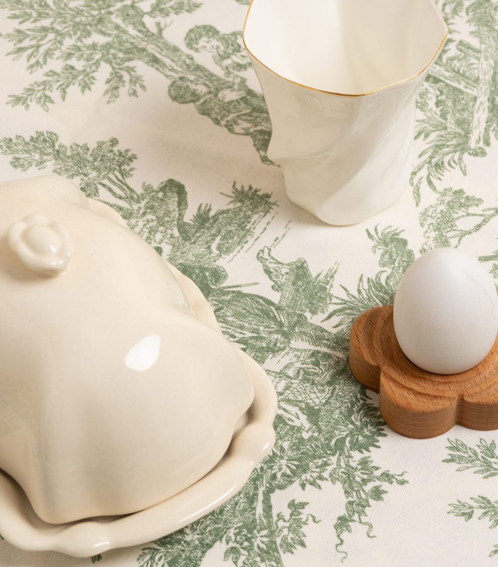 Скатерть – Круглая, зеленая, 180 см | Сельская жизнь