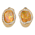 Серьги с Мексиканскими Опалами и Бриллиантами, E0029-25/1