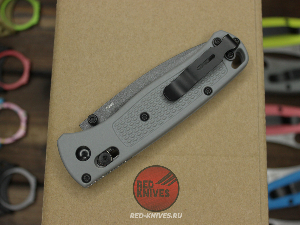 Нож Benchmade 535 Bugout Tactical GRAY А+++ - серая рукоять, серый клинок