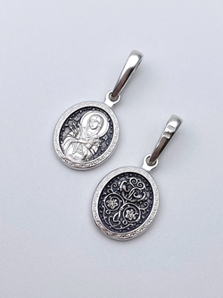 Образок из серебра/Чернение/С подвижным ухом/Семистрельная