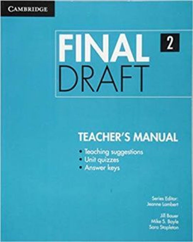 Final Draft 2 Teacher&#39;s Manual
