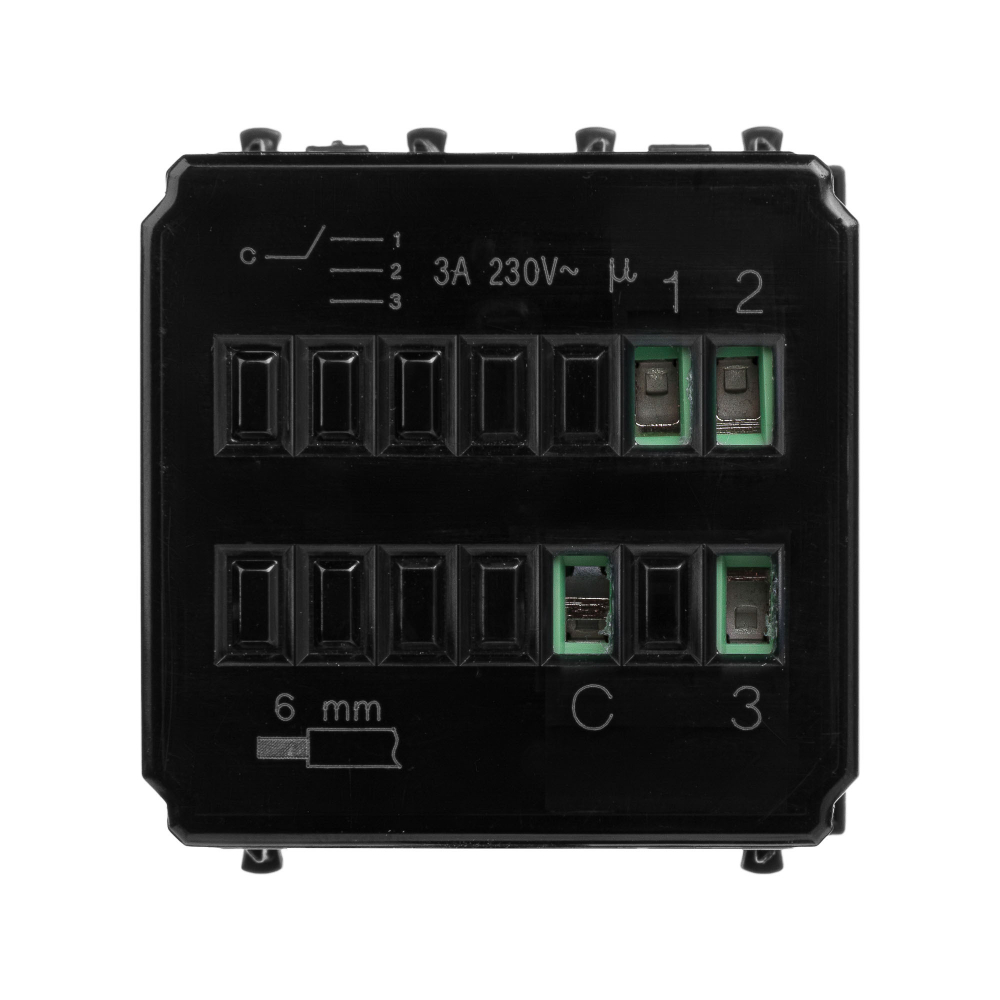 Механизм управления вентиляторами модульный, "Avanti", "Черный матовый", 2 модуля