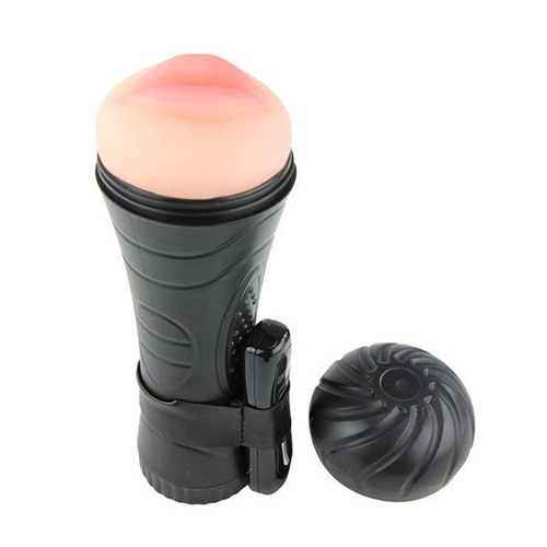 Мастурбатор-ротик в тубе 24см с 7 уровнями вибрации и выносным пультом Baile BM-00900T27Z-2