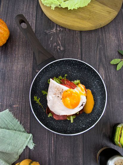 Сковорода 20 см. из алюминия Kamille KM 4112MR с мраморным покрытием