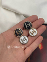 Пуговицы Шан. Белые золото 20 мм матовые