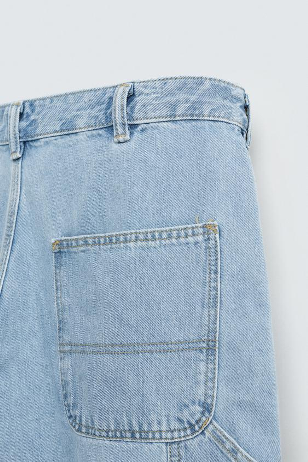 ZARA ДЖИНСОВЫЕ ШОРТЫ, ГОЛУБОЙ