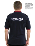 Рубашка Поло Росгвардия NEW цв.Тёмно-синий (короткий рукав - с липучкой для шевронов)