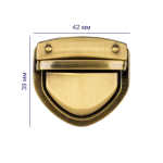 "Gamma" LBZ-6B замок для сумки 42 х 39 мм бронза