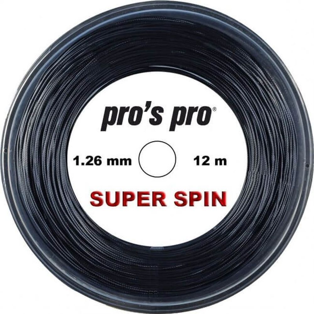 Теннисные струны Pro&#39;s Pro Super Spin (12 m) - black