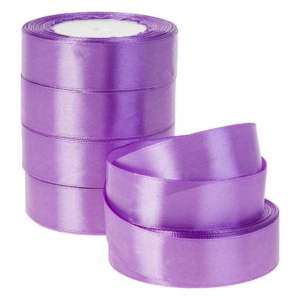 Лента атласная 2,5см*25,85м СВЕТЛО-ФИОЛЕТОВЫЙ