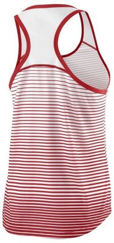 Женский топ теннисный Wilson Team Striped Tank - wilson red/white