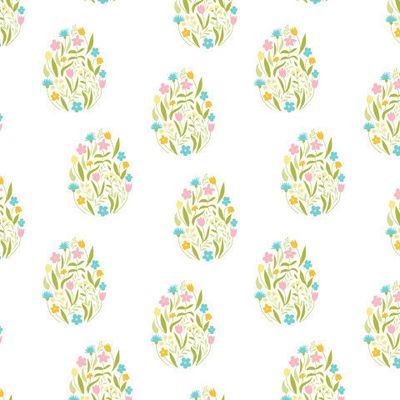 Пасхальные яйца с весенними цветами