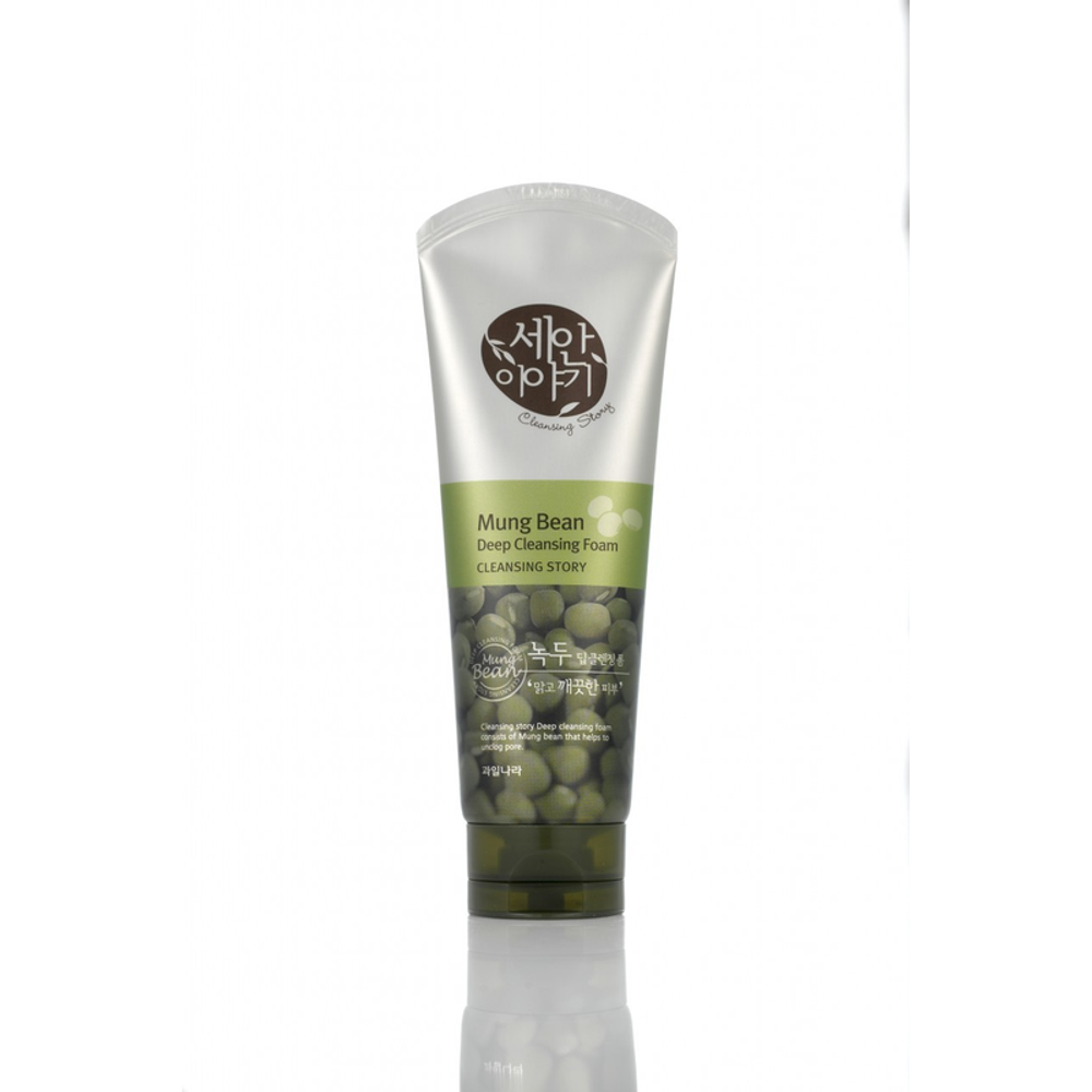 Welcos Cleansing Story Foam Mung beans Пенка для умывания с бобами мунг