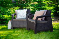 Комплект мебели Corfu Russia duo (2 кресла), коричневый