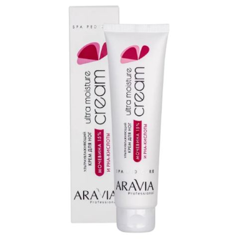 Крем для ног ультраувлажняющий с мочевиной (15%) И PHA-кислотами ULTRA MOISTURE CREAM, 100 МЛ Aravia