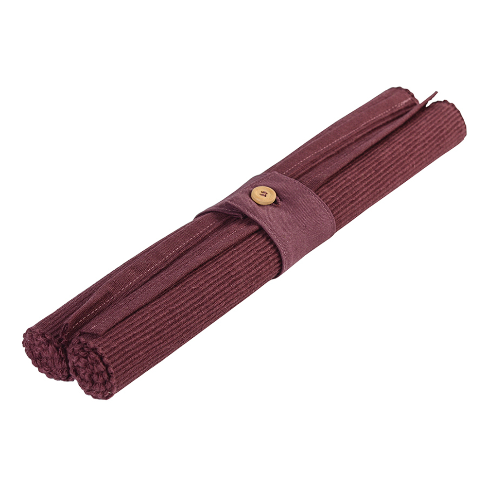 Набор салфеток под приборы 2шт 35х45 Tkano Wild бордовый