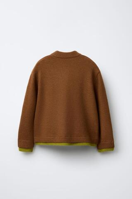 ZARA Х BENSIMON ® ТРИКОТАЖНЫЙ КАРДИГАН, ХАКИ
