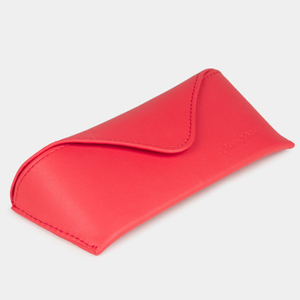 Футляр для очков Vision из кожи теленка, красного цвета