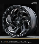 Диск колёсный литой AGILITY FORCE А723 R17 8.5 ET0 Matte Black W Milled Spokes
