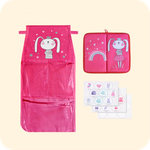 Набор для детского сада: кармашек, коврик, наклейки. Зайка