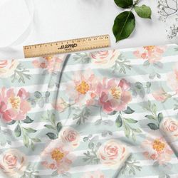 Ткань оксфорд 210 нежные акварельные цветы