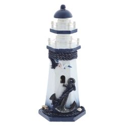 GAEM Фигурка декоративная "Маяк" (подсветка 3xLR44) , L11,5 W10 H26,5 см . 4в.