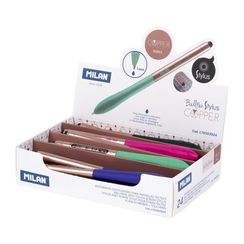 Display box 24 Stylus Copper pens with blue ink