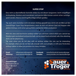 Накладка для ракетки Sauer Tr ger Super Stop 1.5 red