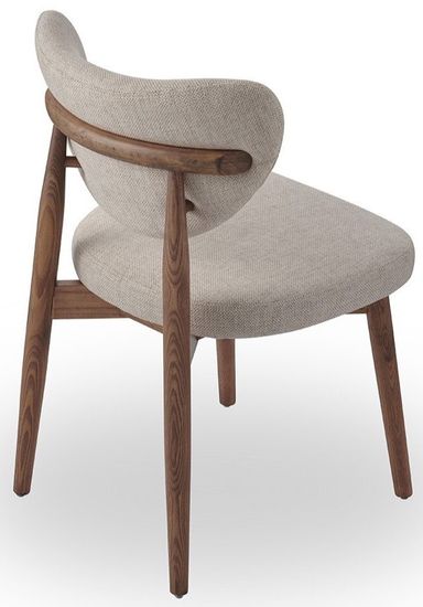 Cтул Comfy 3 бежевая ткань, ножки орех