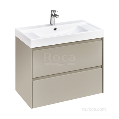 Тумба под раковину Roca Ona 800 бежево-серый матовый 2 ящика A857630510
