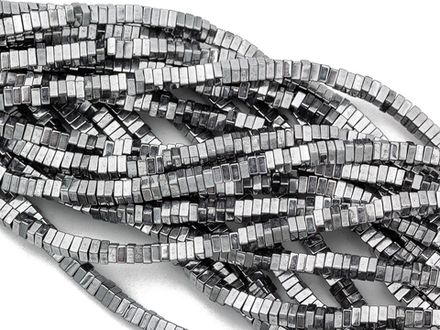 Нить бусин из Гематита 3мм (пластины)