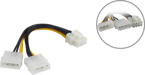Переходник питания  для  видеокарт 2 Molex -> 8pin Cablexpert CC-PSU-81