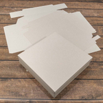 Коробка Для конфет сборная 25х25х7 см (Белый, Крафт)