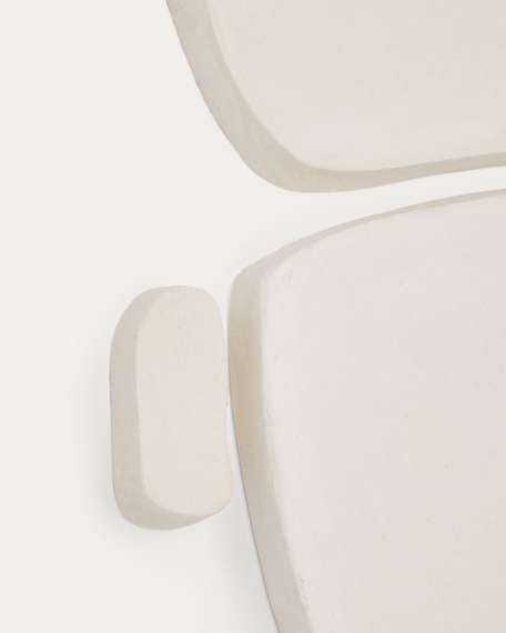 Набор из 3 квадратных настенных панелей Siluna из белого папье-маше