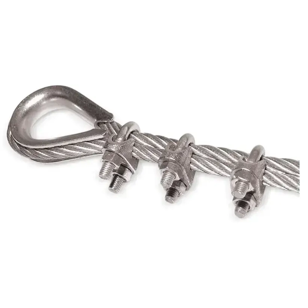 Зажим 3 мм для троса 10 шт, крепление для троса из оцинкованной стали